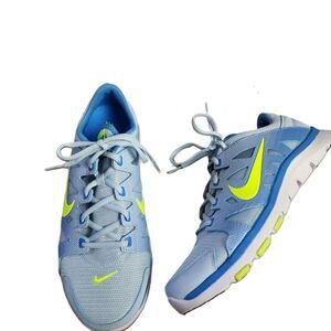 Nike Flex Supreme TR 2 Blue Neon Yellow Running Shoes Sneaker Size 9.5 NIB